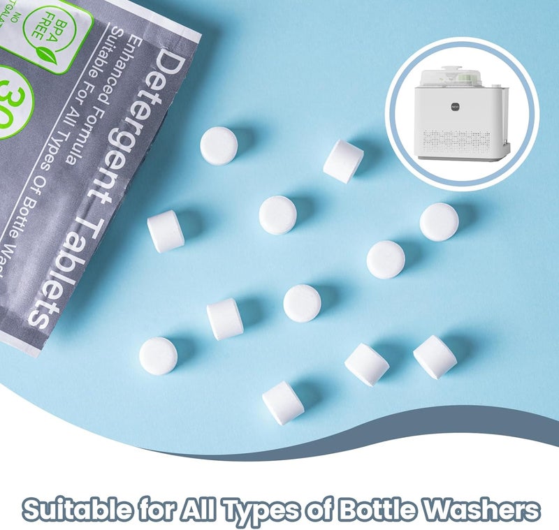 NCVI 150 PCS Detergent Washing Tablets Compatible with Momcozy, Baby Brezza, GROWNSY Bottle Washers, Effective Cleaning & Easy to Use, and Suitable for All Baby Bottle Washers - Image 5
